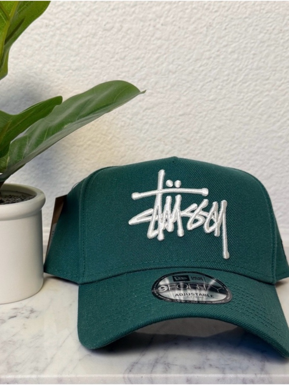 Stussy Basic 9FORTY Emerald Green Adjustable Cap New Era A-Frame
